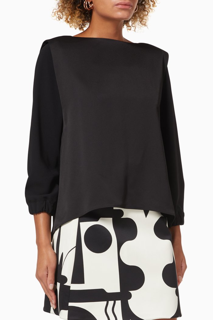 

Edda Shirt in Satin, Black