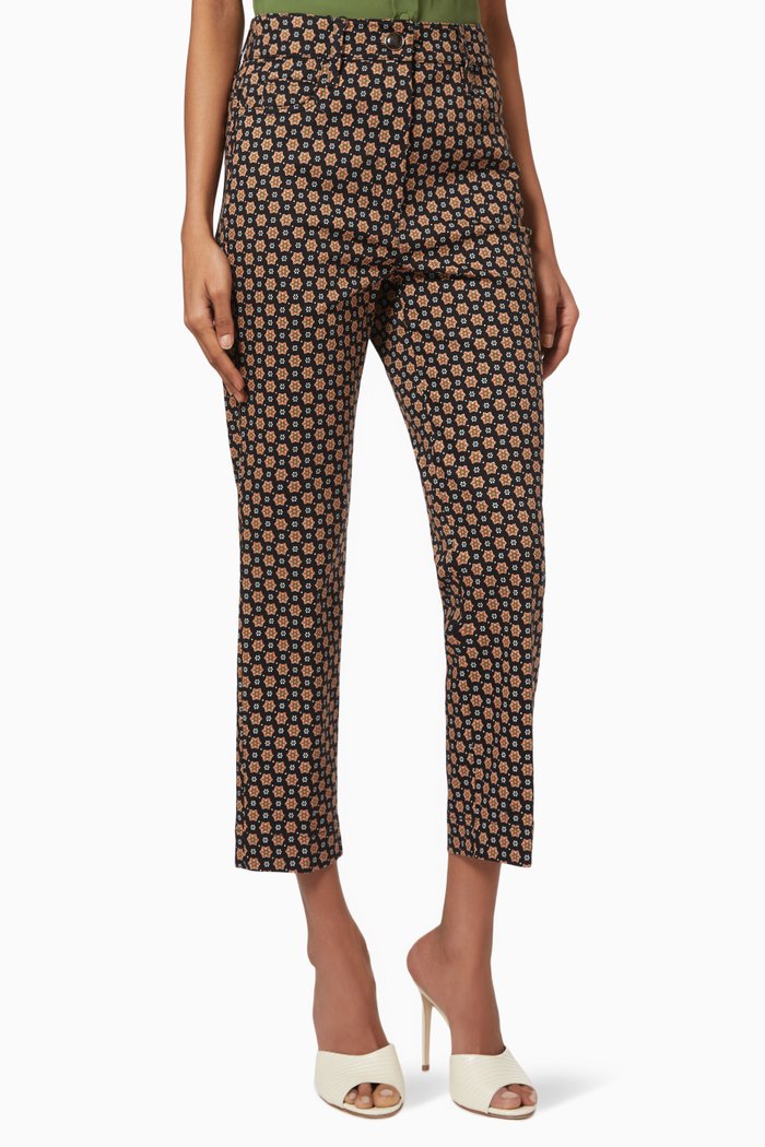 

Maesa Printed Pants in Denim, Black