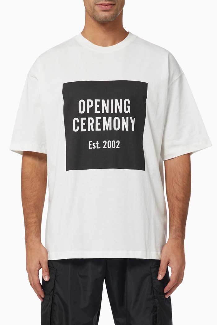 

Box Logo T-shirt in Cotton, Neutral