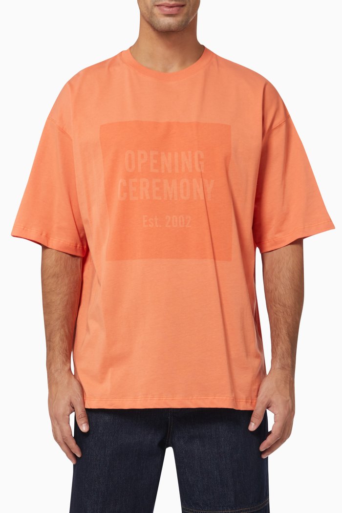

Box Logo T-shirt in Cotton, Orange