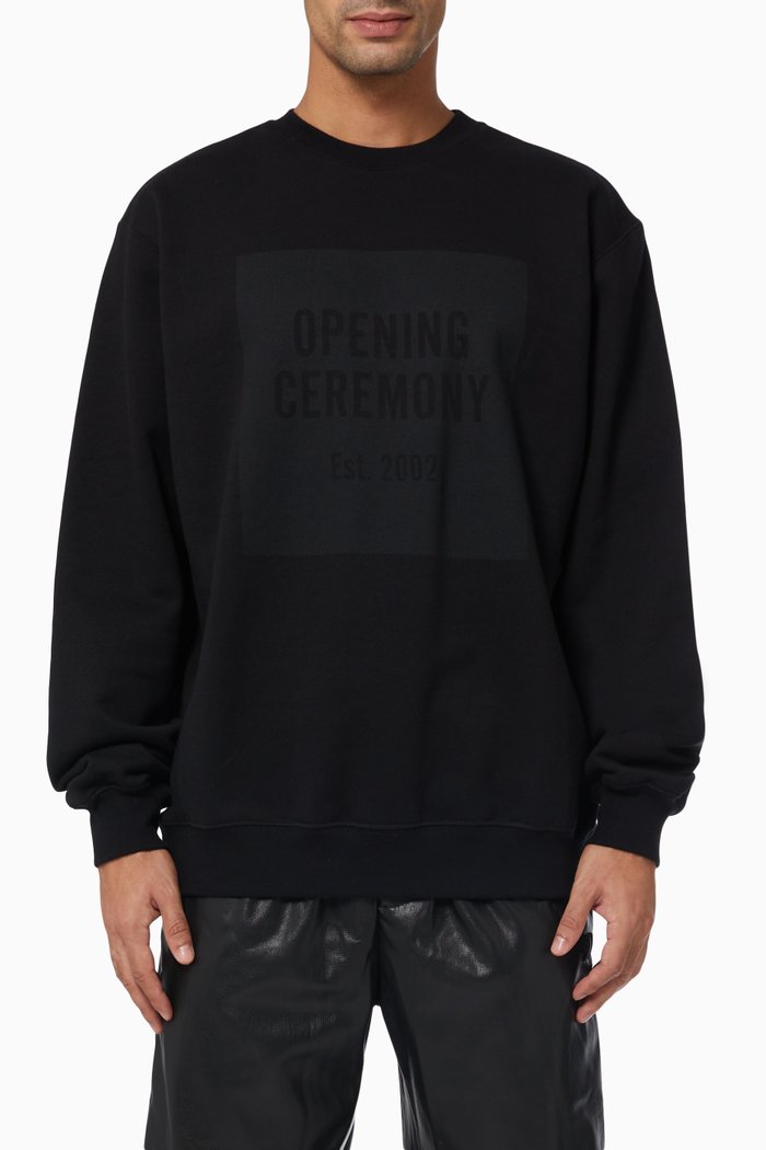

Box Logo Sweatshirt in Cotton, Black