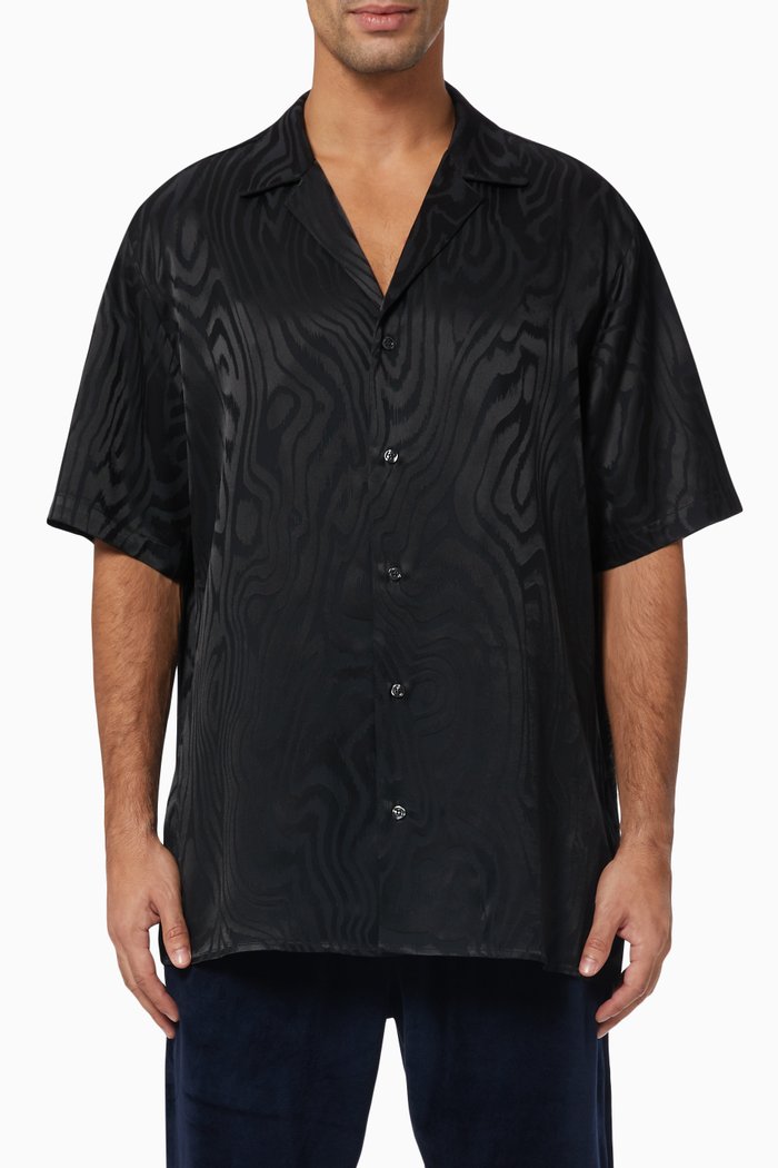 

Haerthwood pattern. Hawaii Shirt in Acetate, Black