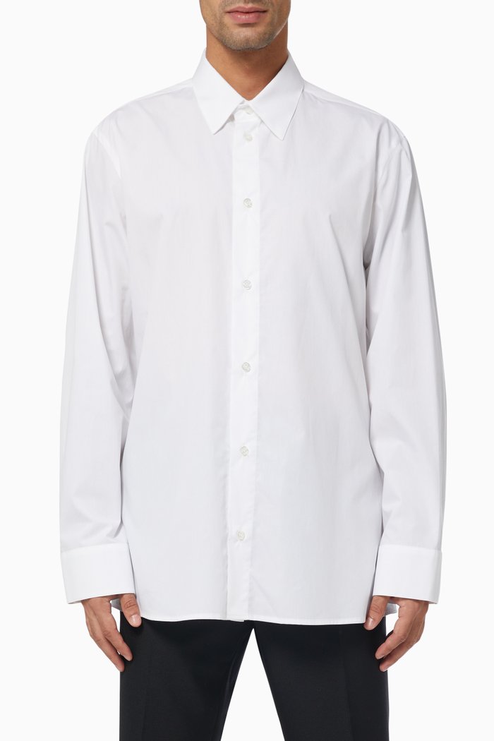 

Box Logo Classic Shirt in Cotton, Neutral