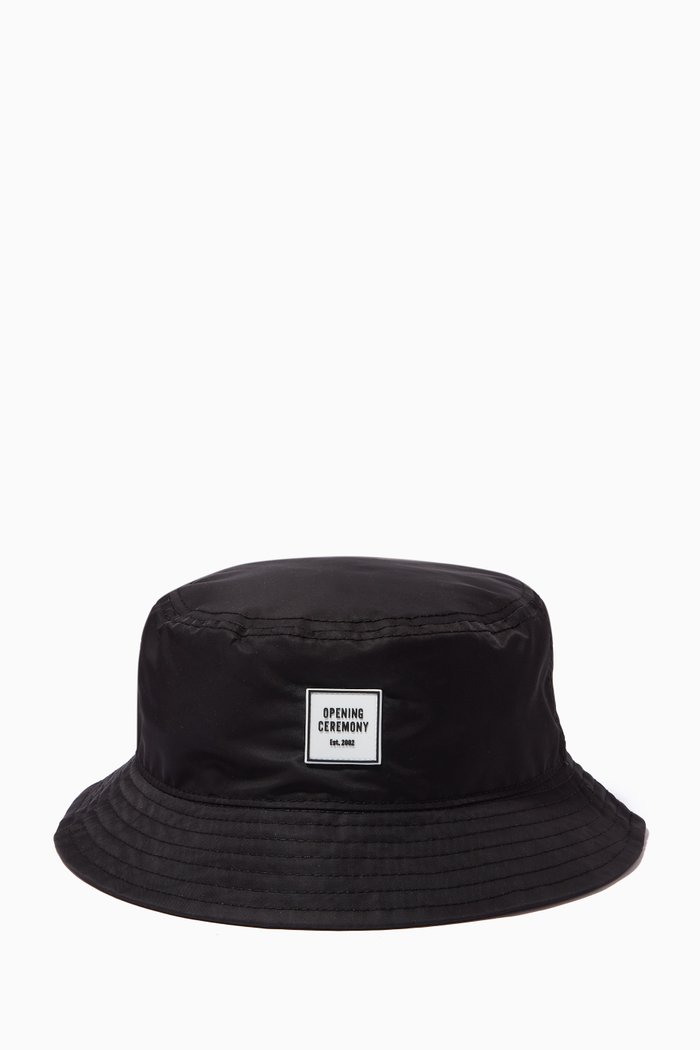 

Box Logo Bucket Hat in Cotton, Black