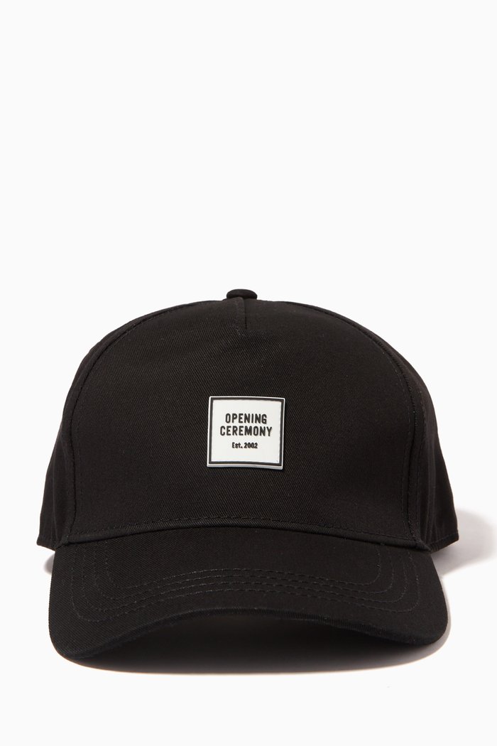 

Box Logo Cap in Cotton, Black