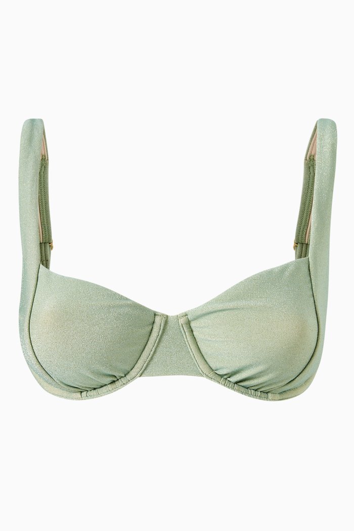 

Balconette Bikini Top, Green