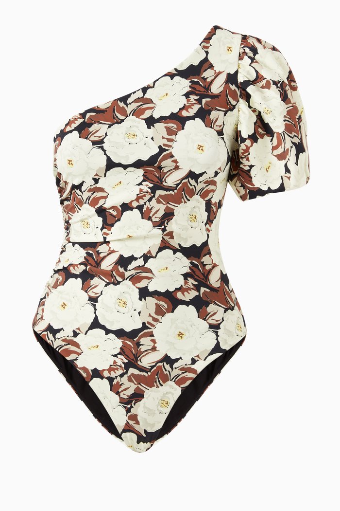 

Carlo One-shoulder Swimsuit in Lycra, Multicolour