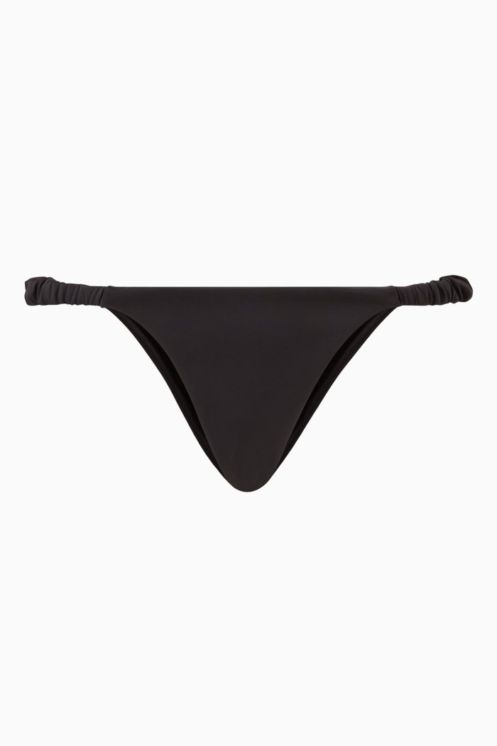 

Hendry Elasticated Bikini Bottom in Lycra, Black