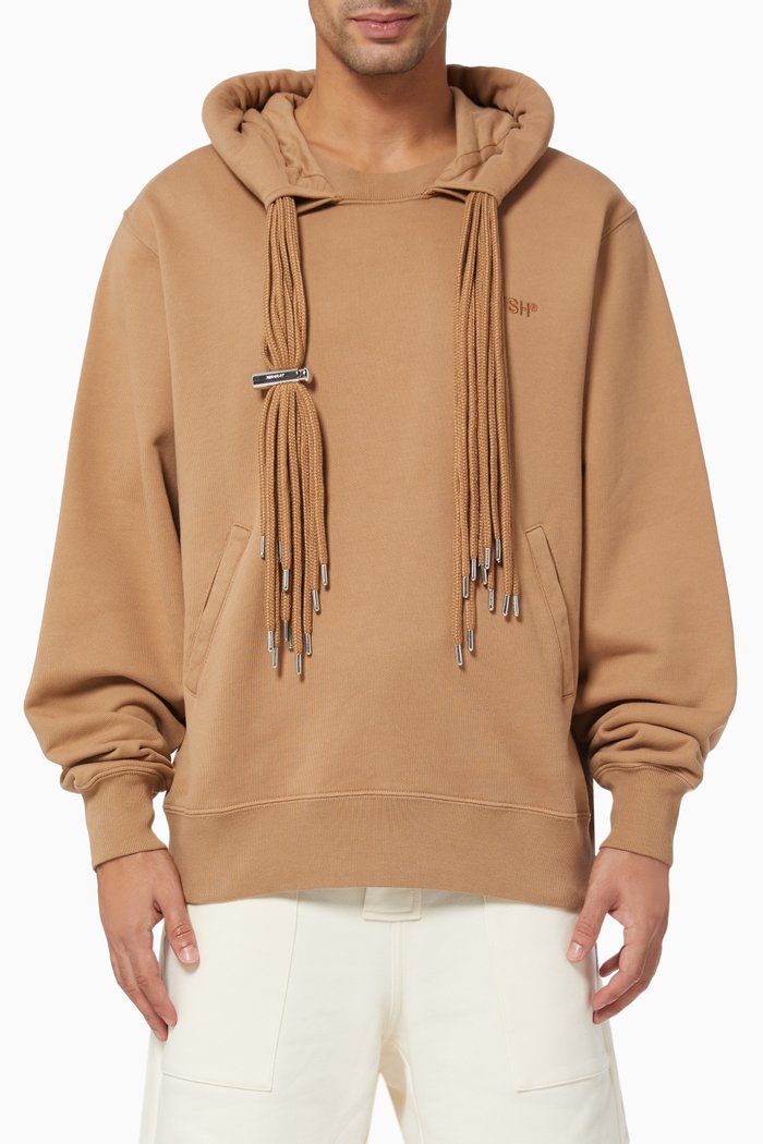 

Multi-cord Hoodie in Cotton Jersey, Neutral