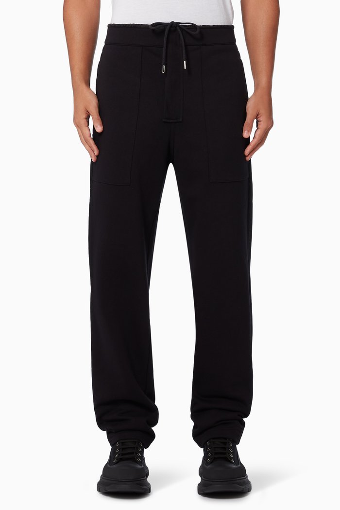 

Sweatpants in Cotton Fleece, Black