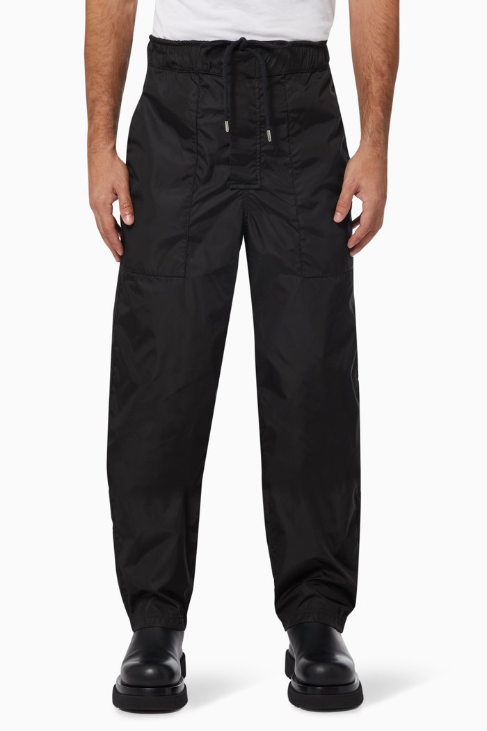 

Drawstring Track Pants in Nylon, Black
