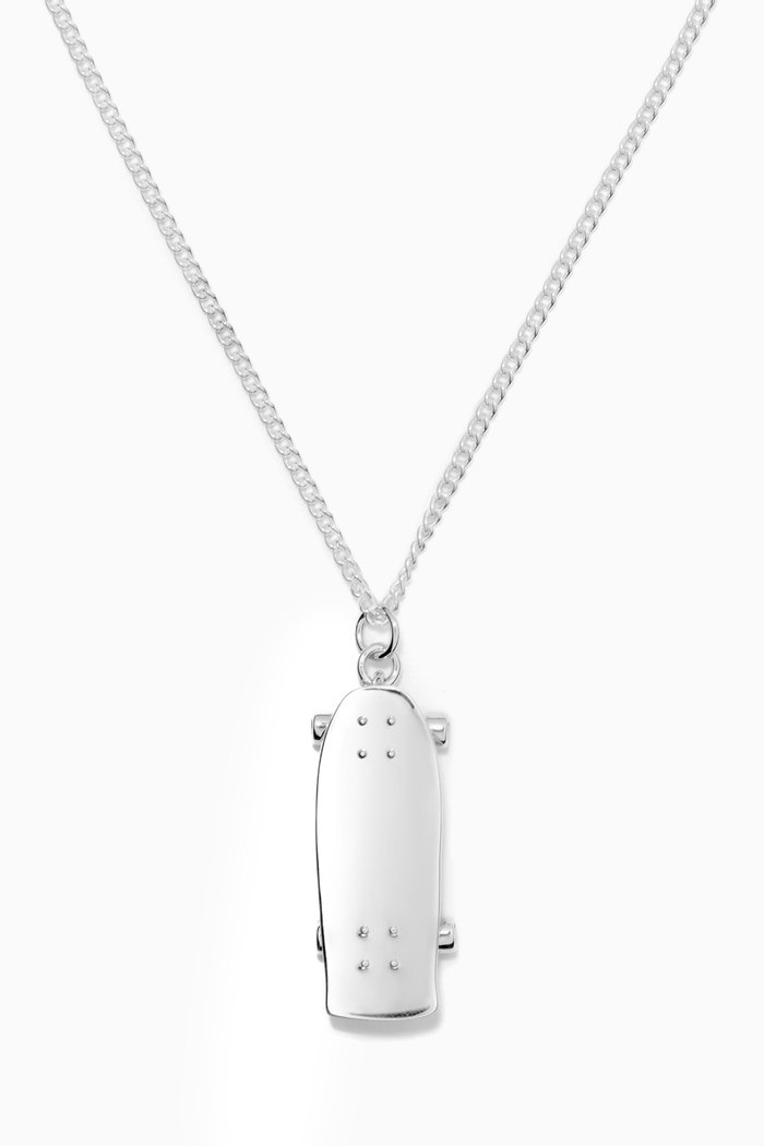 

Skateboard Necklace in Sterling Silver