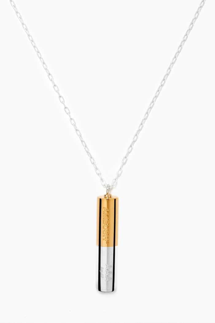 

Battery Charm Necklace in Sterling Silver