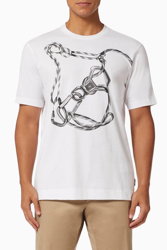 Mountain Climbing T-shirt in Cotton, White