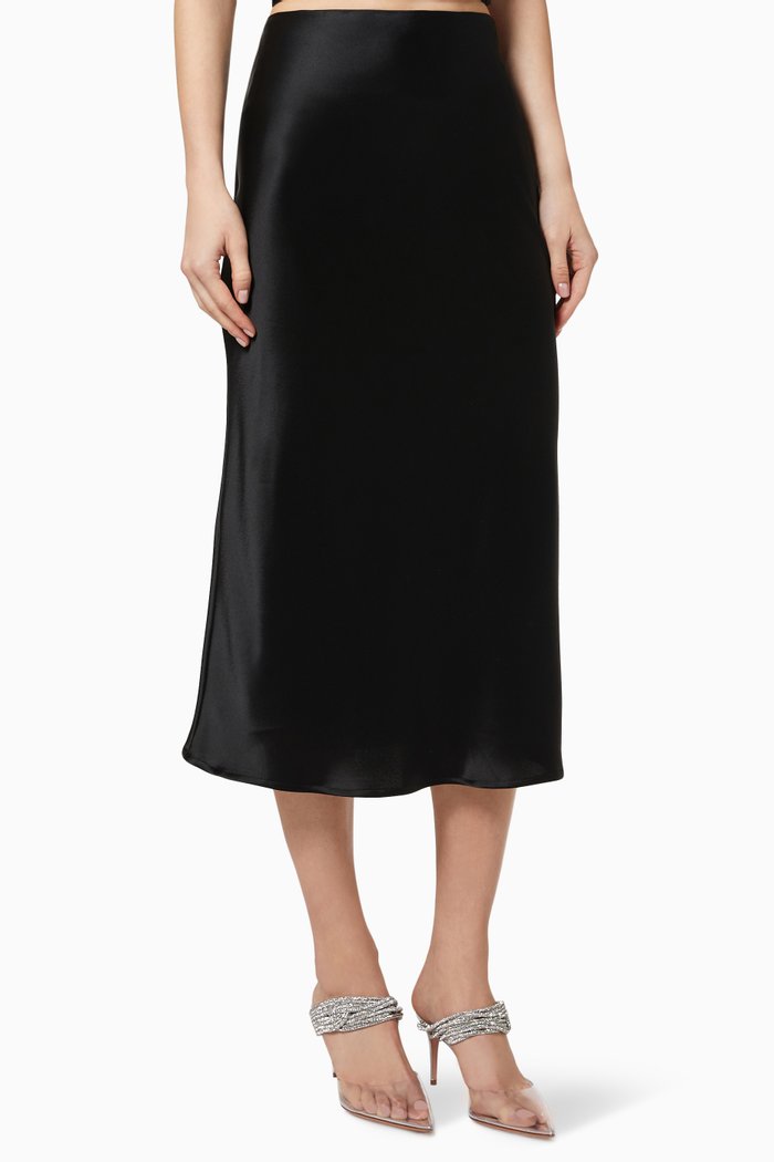 

Juliet Skirt in Satin, Black