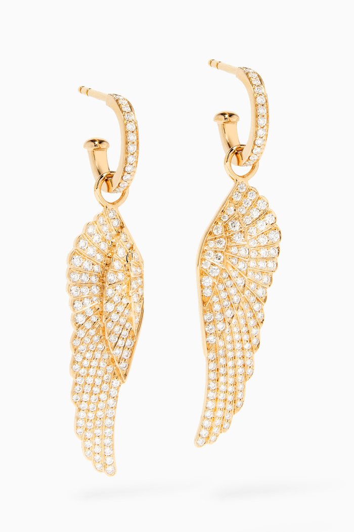 

Wings Classic Diamond Earrings in 18kt Yellow Gold