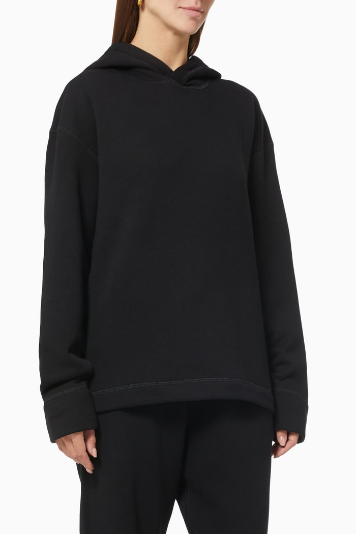 

Deugene Hooded Top in Organic Cotton, Black