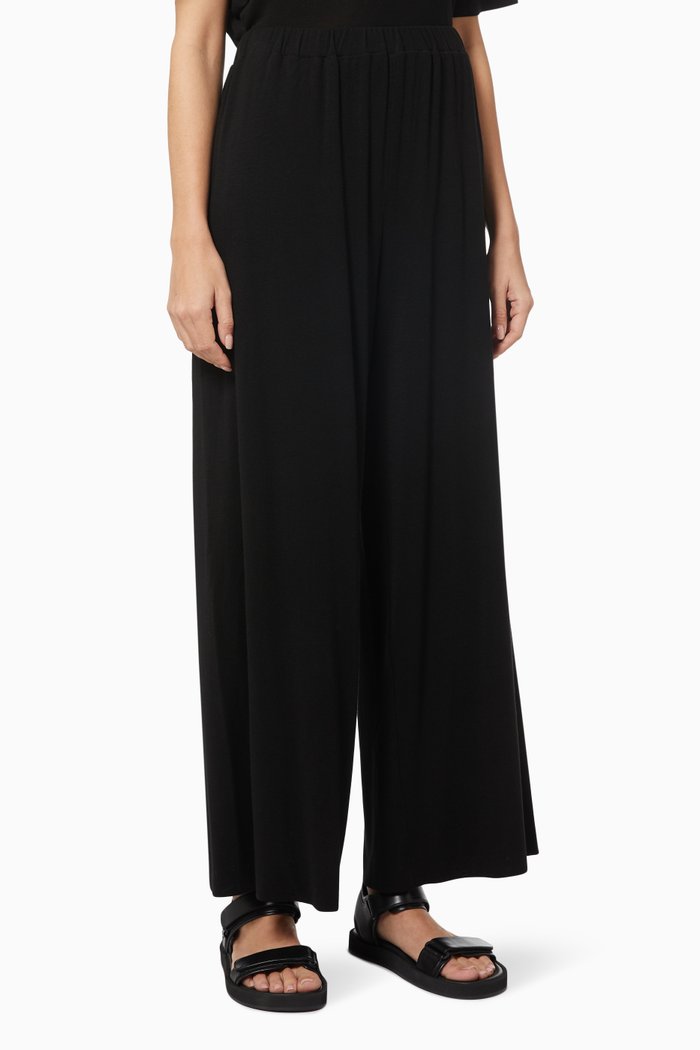 Doi Wide-leg Pants in Tencel, Black