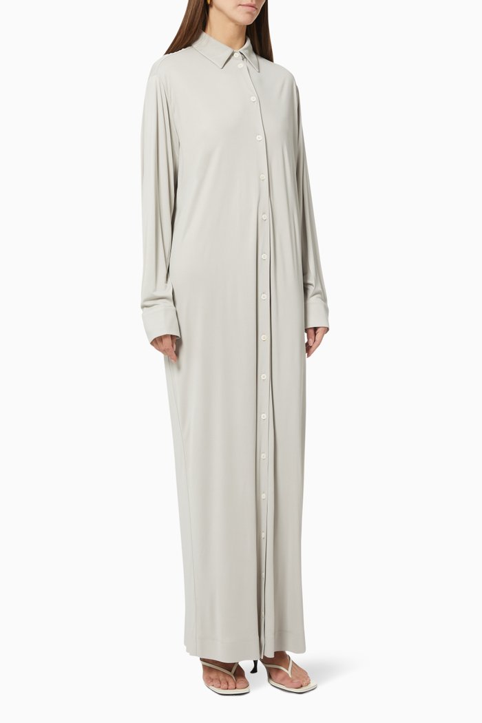 Danny Shirt Maxi Dress, Grey