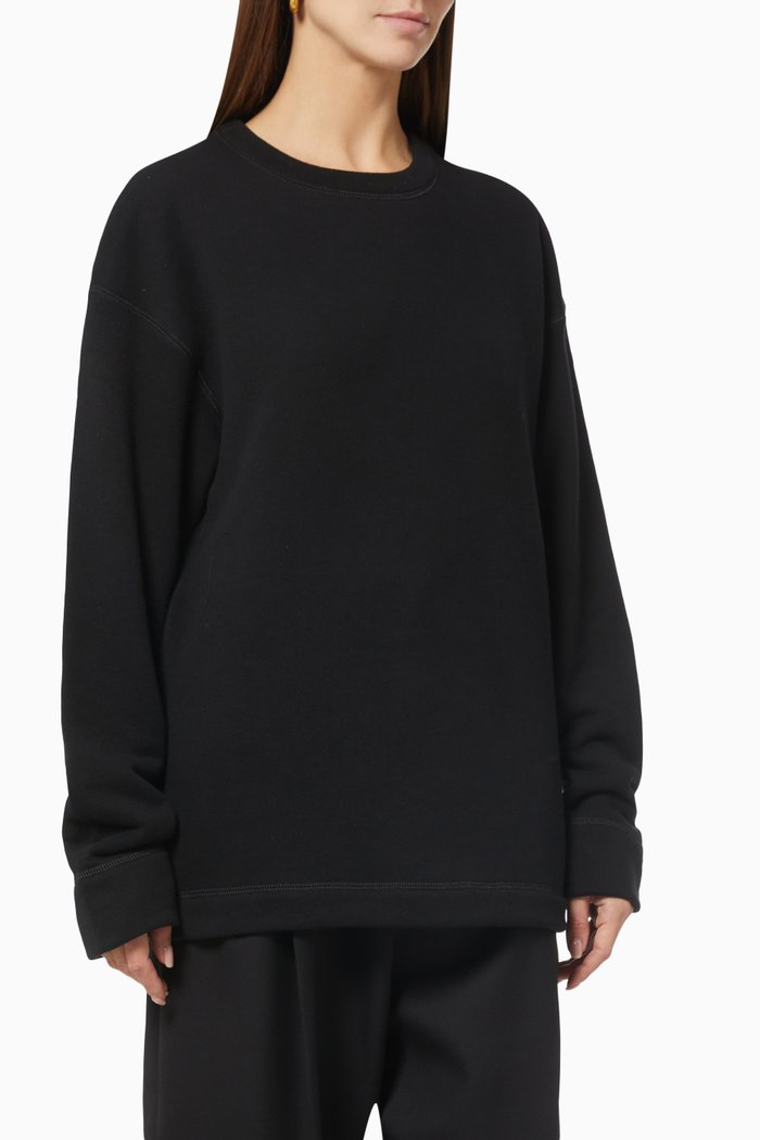 

Derovere Oversized Top in Organic Cotton, Black