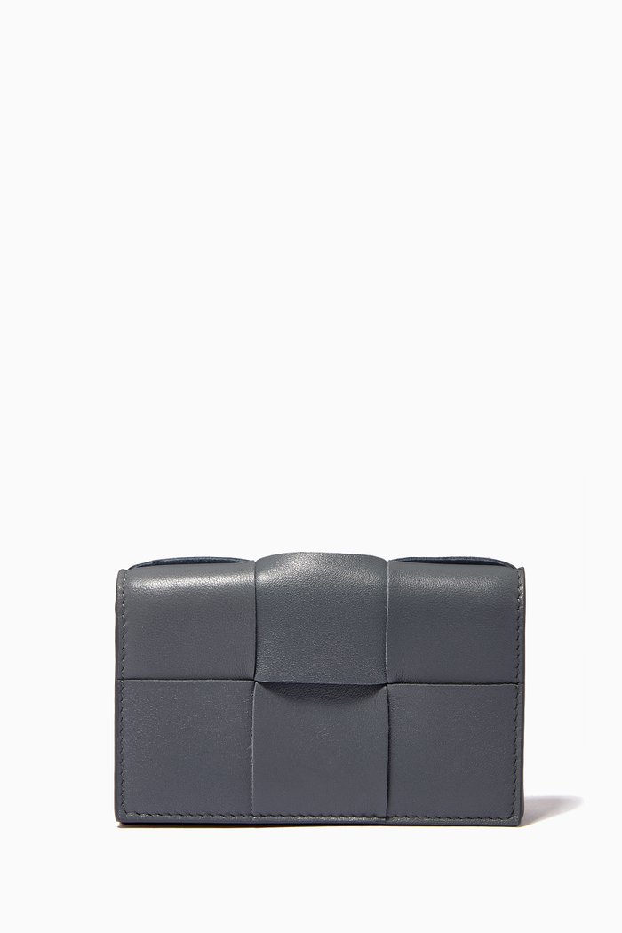 

Card Case in Intrecciato Nappa, Grey