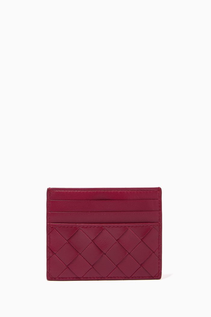

Card Holder in Intrecciato Nappa, Purple
