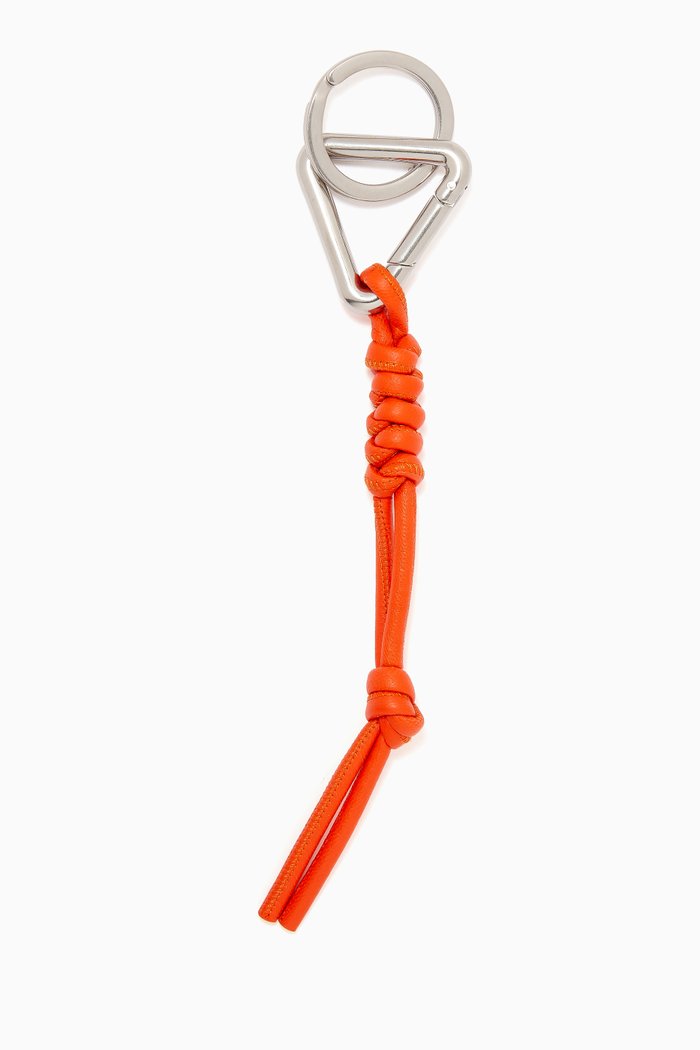 Key Ring in Nappa, Yellow