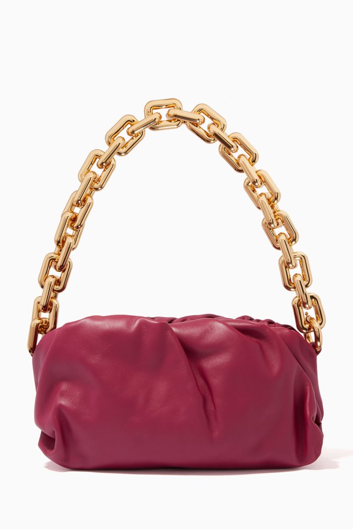 

Chain Pouch in Nappa Calfskin, Purple