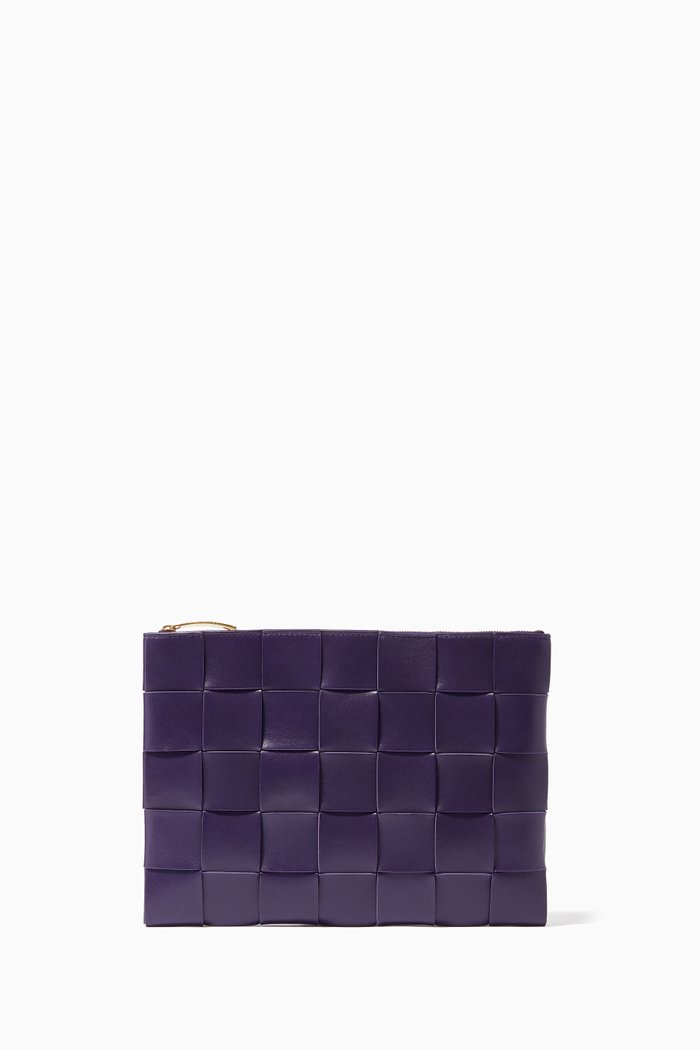 

Pouch in Intrecciato Nappa, Purple