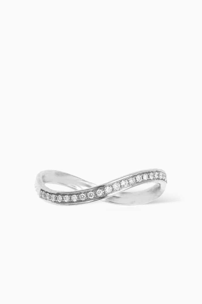 

Infinity Band Ring with Diamonds in 18kt White Gold