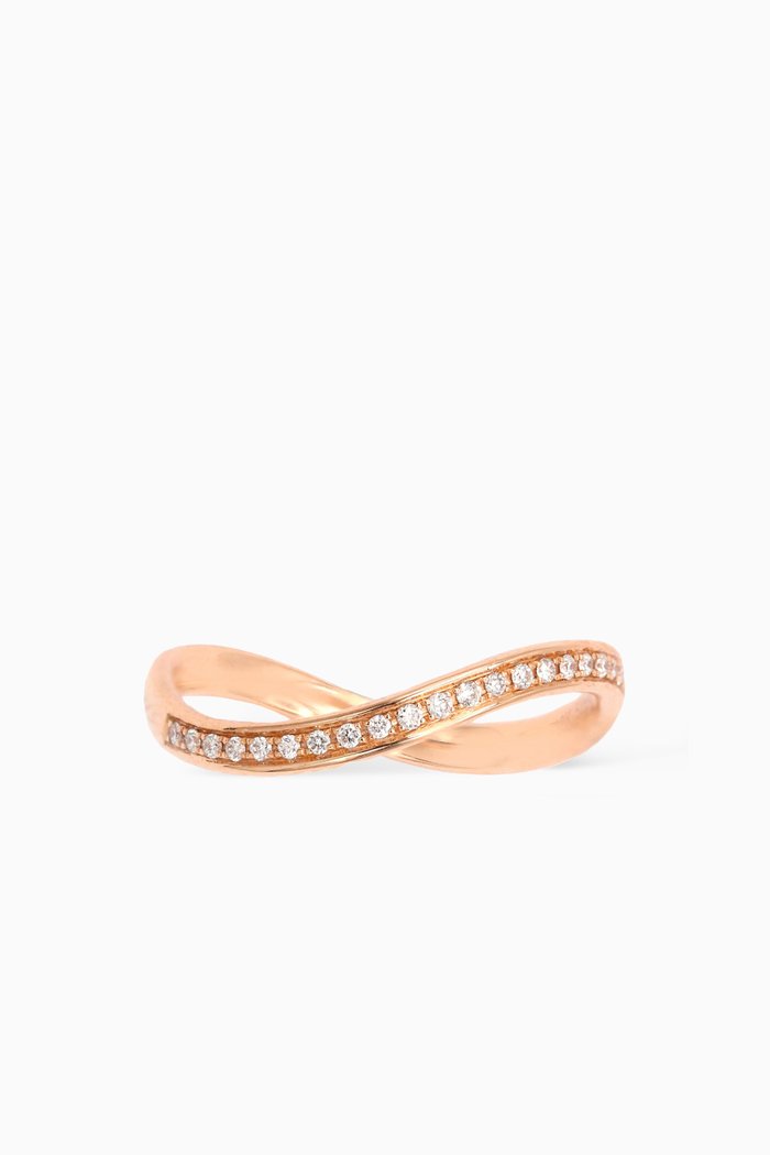 

Midi Infinity Band with Diamonds in 18kt Rose Gold