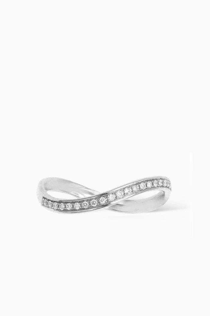 

Midi Infinity Band with Diamonds in 18kt White Gold
