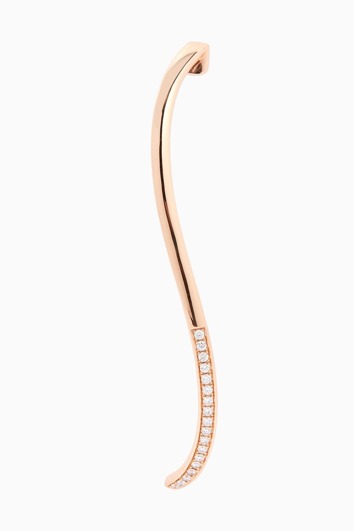 Statement Infinity Earring with Diamonds in 18kt Rose Gold