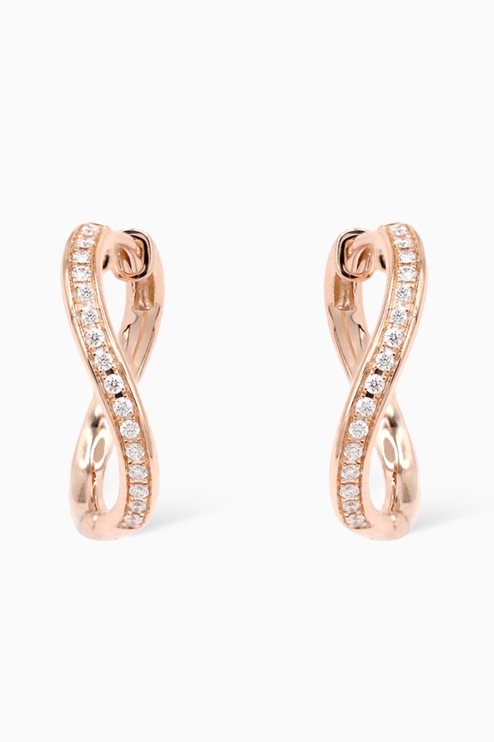 

Infinity Hoops with Diamonds in 18kt Rose Gold