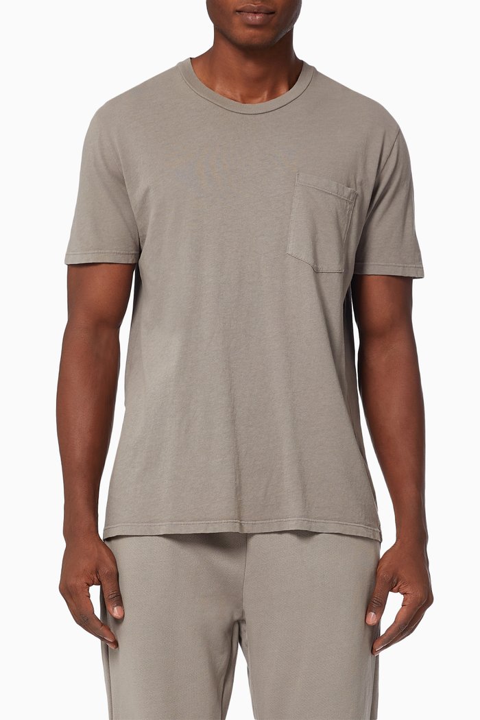 

Classic Pocket T-shirt in Cotton Jersey, Grey
