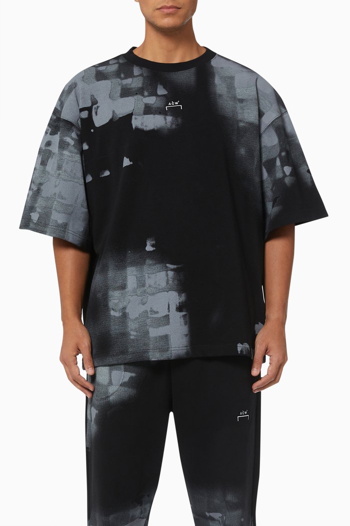 

Brush Stroke T-shirt in Cotton, Black