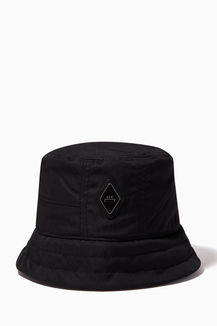 

Logo Bucket Hat in Technical Fabric, Black