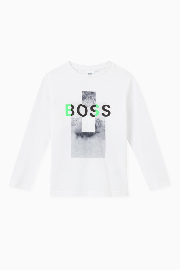 

Cityscape Logo T-shirt in Jersey, White