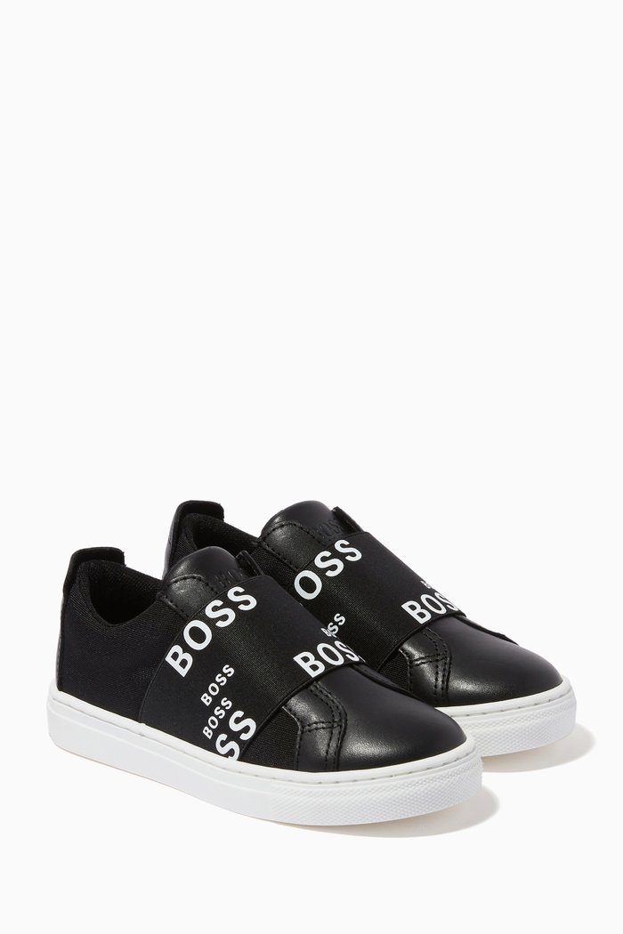 

Logo Sneakers in Leather, Black