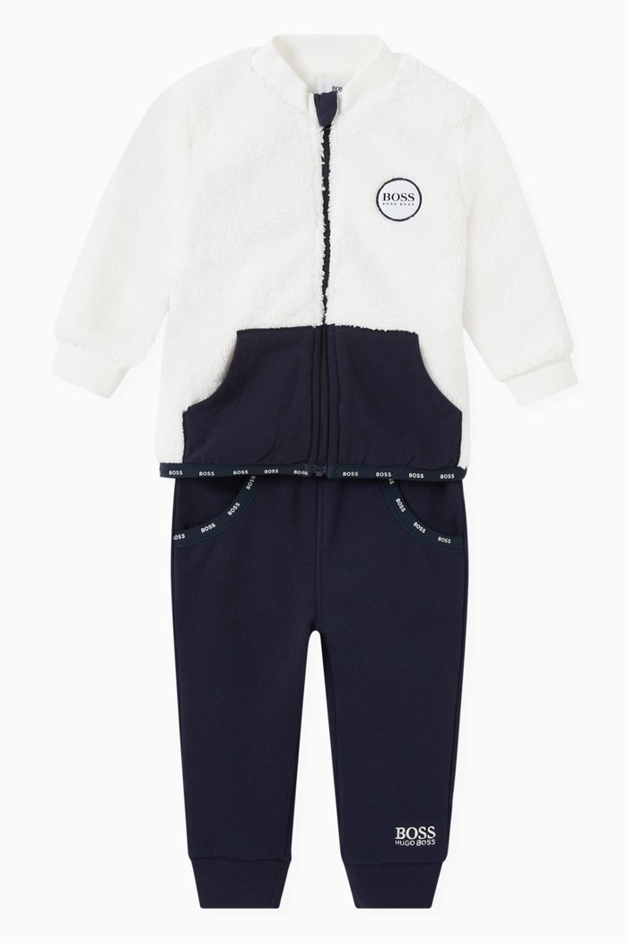 

Logo Tracksuit in Brushed Fleece, Blue