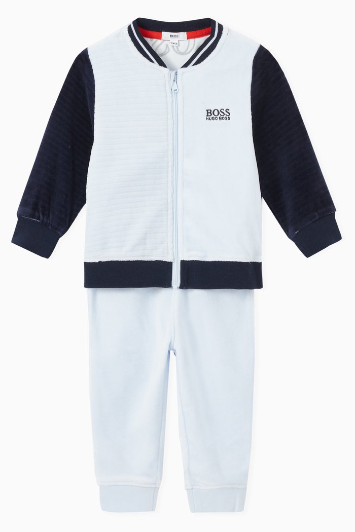 

Logo Tracksuit Set in Cotton Blend, Blue