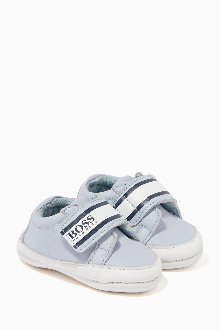 

Velcro Sneakers in Leather, Blue