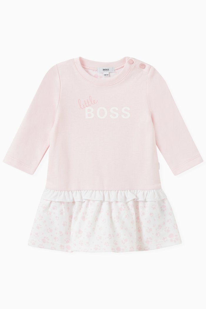 

Logo Dress in Cotton, Pink