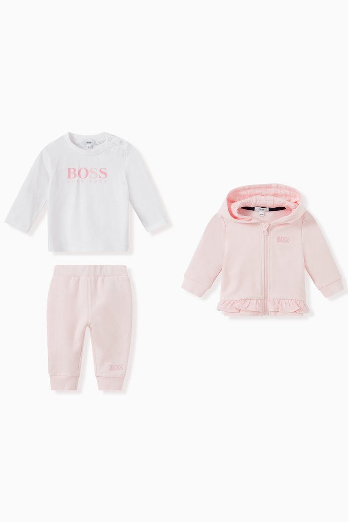 

3-Piece Tracksuit Set in Cotton, Pink
