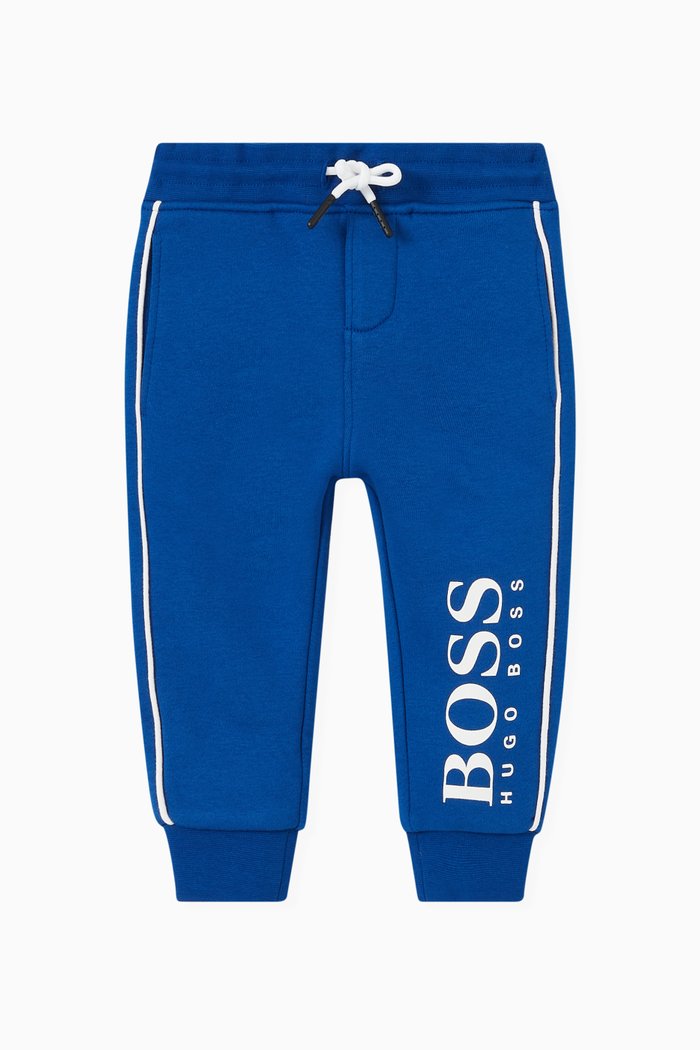 

Logo Track Pants in Brushed Fleece, Blue