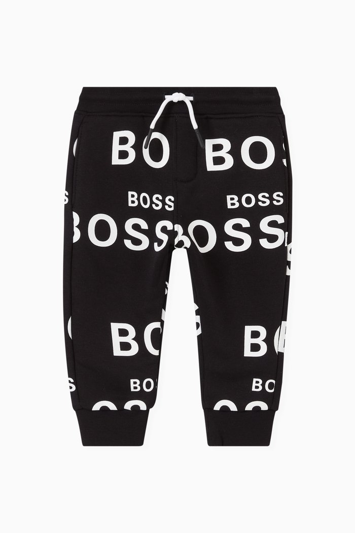 

Logo Jogger Pants in Brushed Fleece, Black