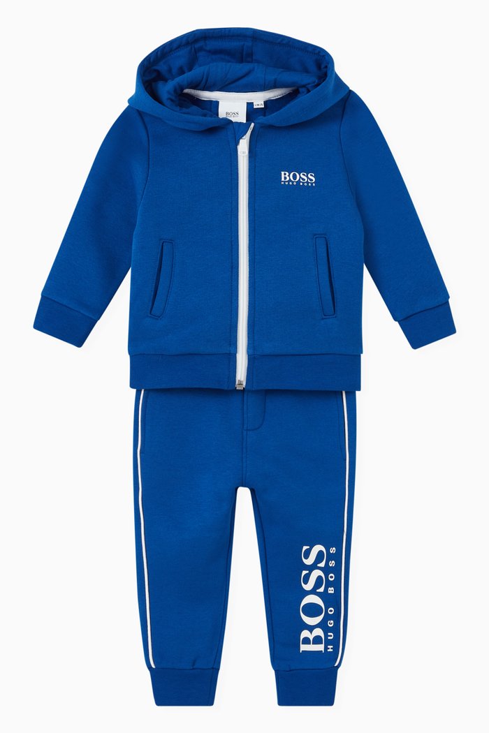

Logo Tracksuit in Fleece, Blue