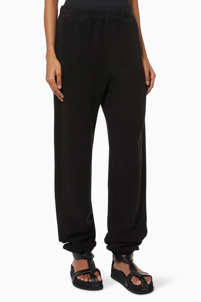 

Classic Sweatpants in Brushed Cotton Fleece, Black