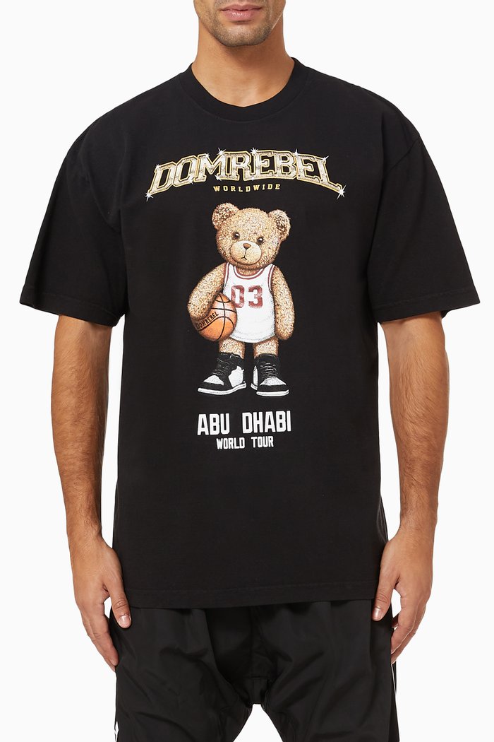 

Bearball Abu Dhabi Box T-shirt in Cotton, Black