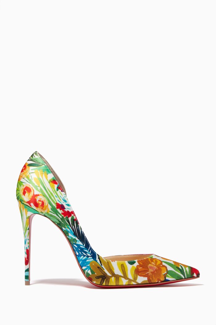 

Iriza 100 Pumps in Floral Painted Satin Crepe, Multicolour